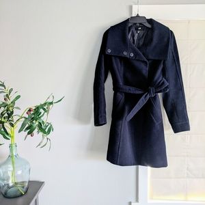 CLEARANCE!!!  H&M Coat Black Waist Tie 4
